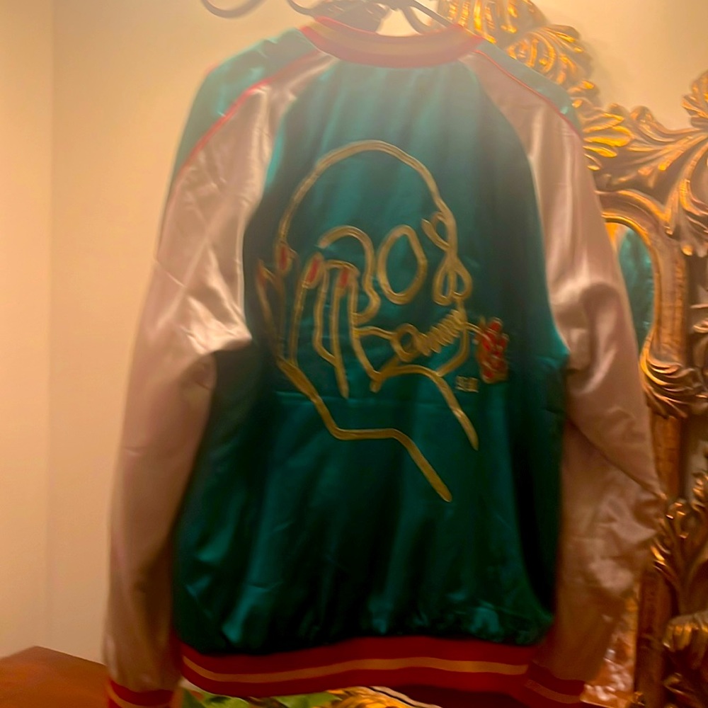 Men’s large bomber style, urban outfitters, silk jacket